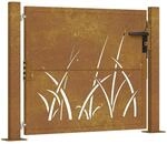 vidaXL Gartentor 100x75 cm Cortenstahl Gras-Design