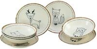 CreaTable, 24865, Serie Freunde des Waldes, 8-teiliges Geschirrset, Teller Set...