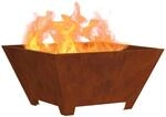 vidaXL Feuerstelle Rostoptik 80 x 80 x 40 cm | Dieser Feuergrill im...