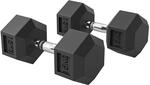 HOMCOM 4-20 Kg Hexagon Hanteln 2er Set mit Ger&auml;ndeltem Griff Kurzhanteln 
