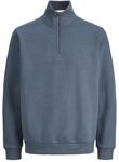 JACK & JONES Male Strickjacke mit Viertelrei&szlig;verschluss Einfarbig Strickjacke mit