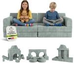 Juskys&reg; Kindersofa Kayo &ndash; Cord, modular & weich, Sofa f&uuml;r Kinderzimmer &