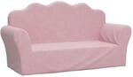 vidaXL Kindersofa 2-Sitzer Rosa Weicher Pl&uuml;sch