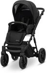 Kunert Ivento 2in1 Kinderwagen mit schwarzem Rahmen und wei&szlig;em Stil (Anthrazit)