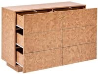 Beliani Kommode braun Spanplatte Wurzelholzoptik mit 6 Schubladen Woodend