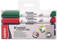 Kores - K-Marker XW1: Bunte Whiteboard Marker mit Rundspitze, trocken...