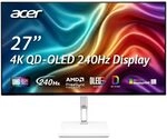 Acer CE270KX OLED Monitor 27 Zoll (67,3 cm) 4K, 240Hz | 4K, (67,3 cm Bildschirm)