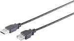 USB High Speed 2.0 Verl&auml;ngerung, A/A Buchse, USB 2.0, schwarz, 3m
