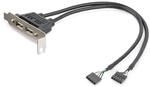 StarTech.com 2 Port USB 2.0 Low Profile Slotblech - Buchse