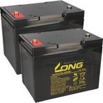 2X AGM 12V / 75Ah Kung Long Blei-Akku - KPH75-12NE zyklenfest kompatibel zu...