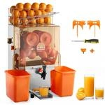 VEVOR Gewerbliche Orangenpresse Elektrische Zitruspresse 120 W Edelstahl, Saftpresse