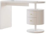 Vicco Schreibtisch Lara, Wei&szlig; Hochglanz, 120 x 50 cm | mit 2 Schubladen,...