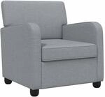 vidaXL Sessel Hellgrau Stoff