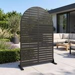 casa.pro Trennwand Nodepp 180x120 cm wetterfest Rundbogenform Stahl Schwarz |...