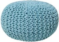 Beliani Trendy Ottoman in Hellblau Baumwolle 40x25 cm Conrad