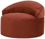 Icon Orb Samt Sitzsack Sessel mit F&uuml;llung, Rot | In Deutschland Hergestellt,