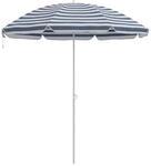 vidaXL Strandparasol Blau und Wei&szlig; 263 x 263 x 272 cm, Moderner runder...