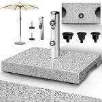 tillvex&reg; Granit Schirmst&auml;nder mit Rollen & Transportgriff 25 kg Rechteckig 