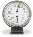 Hama Thermometer Hygrometer, analog, f&uuml;r Innen | Hygrometer, silber, Anzeige von