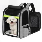 PawHut Hunderucksack Katzenrucksack f&uuml;r Katzen/Hunde bis 10 kg Hellgrau 