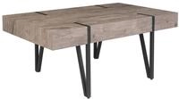 Beliani Couchtisch dunkler Holzfarbton MDF-Platte 100 x 60 cm Adena