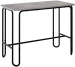 vidaXL Esstisch 100 x 50 x 75 cm Holzwerkstoff Betongrau Rechtwinklig