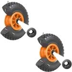 TRUTZHOLM 2X pannensicheres Sackkarrenrad 260x85mm Vollgummi 3.00-4 PU...