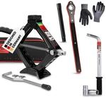 HEYNER&reg; Scherenwagenheber Set 0,8 t, 100-323 mm Hubh&ouml;he | Wagenheber Bundle...