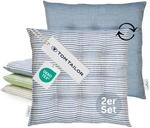 TOM TAILOR 2er Set Sitzkissen Stuhl 40x40cm Blau - Bequeme Stuhlkissen f&uuml;r...