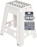 ZOLLNER Klapphocker 100% Kunststoff, 29x22x45 cm, wei&szlig;/schwarz