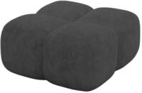 ALTDECOR Pouf Wohnzimmer Sitzhocker Miko-Puf 90x90x45 Dunkelgrau | Sitzsack Cord