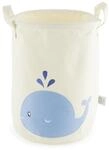 Bieco W&auml;schekorb Baby Wal | Gro&szlig;er Aufbewahrungskorb Kinder Baumwolle und
