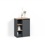 Livinity Badschrank Paolina, Anthrazit/Goldkraft Eiche, 68 x 88.2 cm | mit...