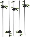 TrutzHolm 5x Einhandzwinge f&uuml;r z.B. T&uuml;rrahmen 5er Set mit Soft-Grip-Griffen...
