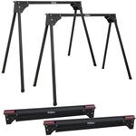 TRUTZHOLM Arbeitsbock 2er-Set, klappbar, 1.000 kg Gesamtlast, Schwarz-Rot | 76...