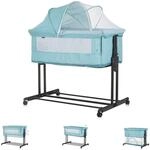 Chipolino Beistellbett 2 in 1 Zen Laufstall Moskitonetz Matratze R&auml;der Bremse,
