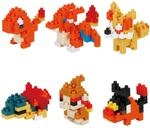 Bandai - Nanoblock - Pack Mini-Figuren Pok&eacute;mon vom Typ Feuer - Set 6