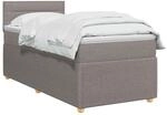 vidaXL Boxspringbett mit Matratze mit Kopfteil Taupe 80 x 200 cm Stoff