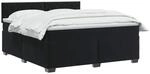 vidaXL Boxspringbett mit Matratze und LED Schwarz 160 x 200 cm Samt |...