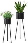 [en.casa] Pflanzst&auml;nder Dalhem 2er Set Blumenst&auml;nder-Set Pflanztopfhalter in 2