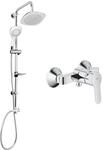 Belvit GROHE BauEdge Einhand Duschset, Chrom Weiss | SmoothControl Keramikkartusche