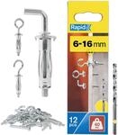 Rapid Metall-Hohlraumd&uuml;bel M4 mit Haken f&uuml;r Gipskarton 6&ndash;16 mm | Bis 40 kg