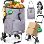 Einkaufstrolley klappbar Einkaufswagen mit 50L + 5L k&uuml;hlfunktion Bis 50 kg 