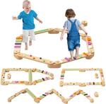 AIYAPLAY Balancierbalken Kinder Holz Schwebebalken 6 Balanciersteine |...