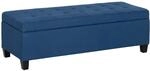 HOMCOM Sitzbank mit Stauraum Polsterbank mit Deckel 125x49x41,5 cm Blau 