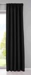 Gardinenbox Vorhang Blickdicht &raquo;Newyork&laquo; verdeckte Schlaufen Schwarz HxB 225x140 cm