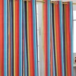 Homescapes &Ouml;senvorhang Blickdicht Multi Streifen Orange Blau Gelb Dekoschal...