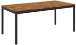 vidaXL Gartentisch Nat&uuml;rlich und Schwarz 180 x 88,5 x 75 cm