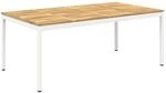 vidaXL Gartentisch Wei&szlig; 196 x 100,5 x 75 cm Massivholz Akazie