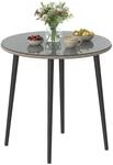 Outsunny Gartentisch Stahl 80 x 80 x 74 cm Buffettisch 4 Personen Grau | Mit